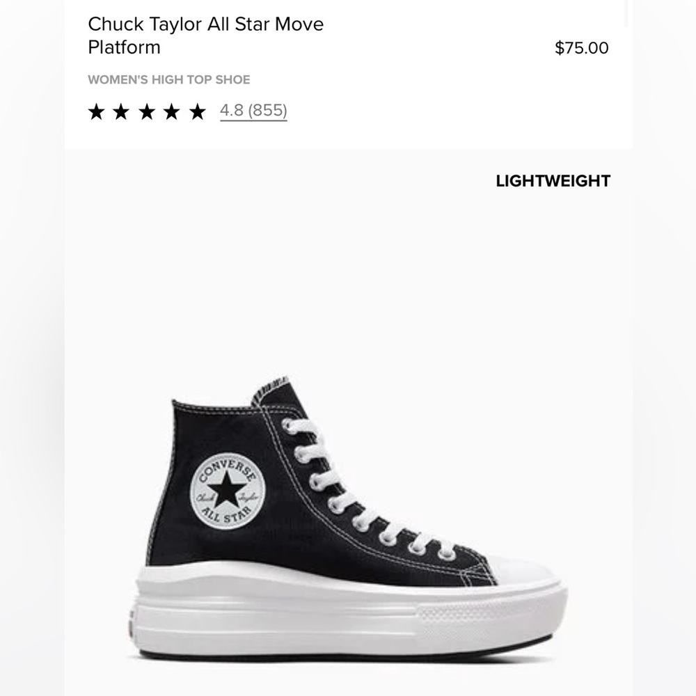 Converse Black Platform High-Top Sneakers